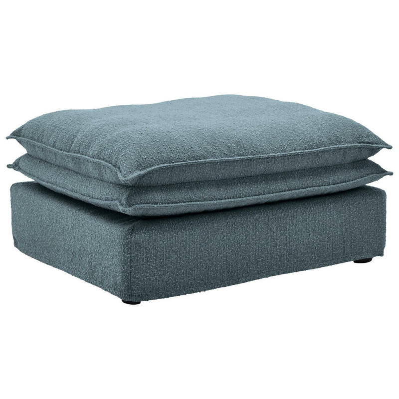 Hocker in Textil Blau