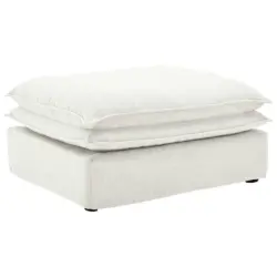 Hocker in Textil Wei&szlig;