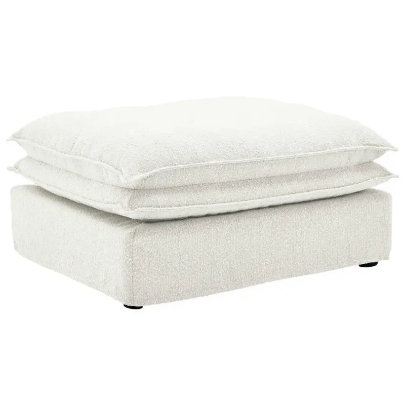 Hocker in Textil Wei&szlig;