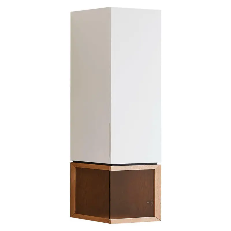 Hängevitrine in Weiß, Eichefarben