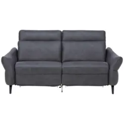 Sofa in Echtleder Anthrazit