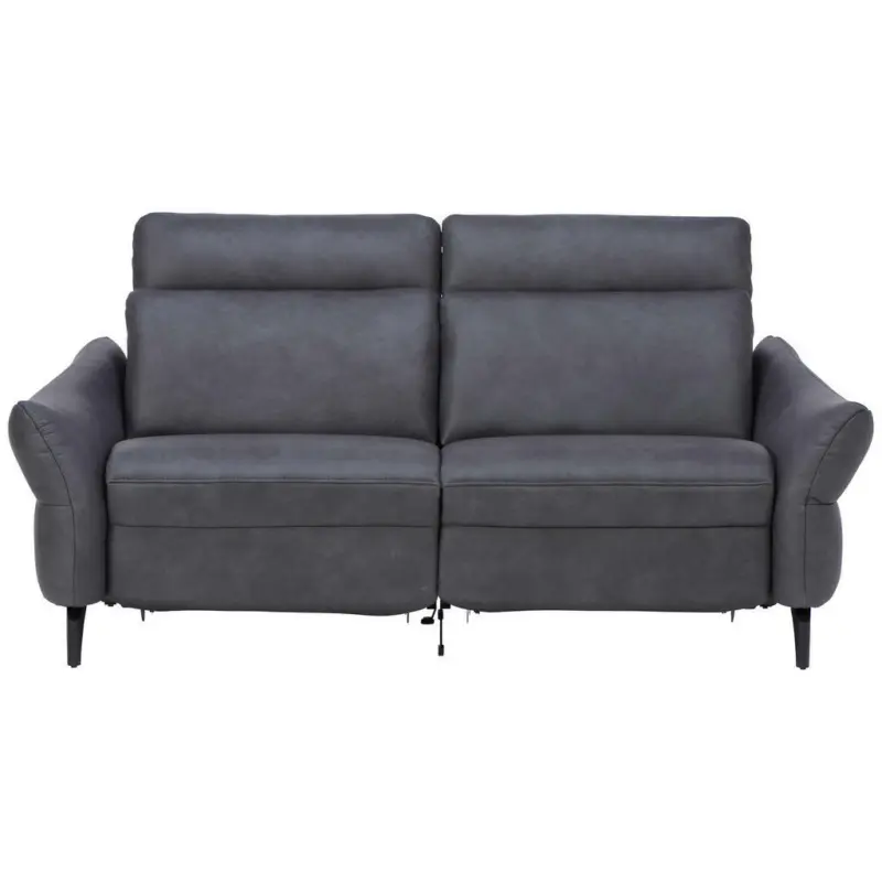 Sofa in Echtleder Anthrazit