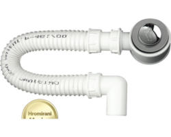 Siphon für Brausetassen Sanotechnik 1 1/4x40 mm mit Klick-Klack Ventil und felxiblem Anschlussschlauch