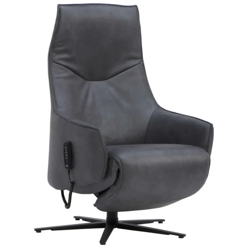 Relaxsessel in Leder Anthrazit
