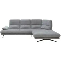 Ecksofa in Chenille Grau