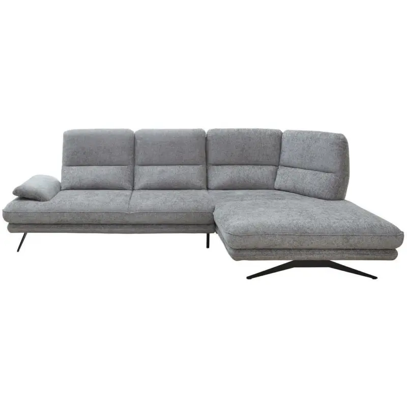 Ecksofa in Chenille Grau