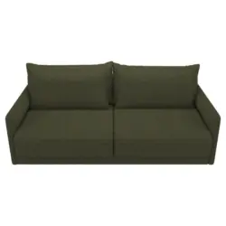 Schlafsofa in Webstoff Grün