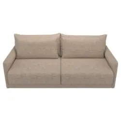 Schlafsofa in Webstoff Hellbraun