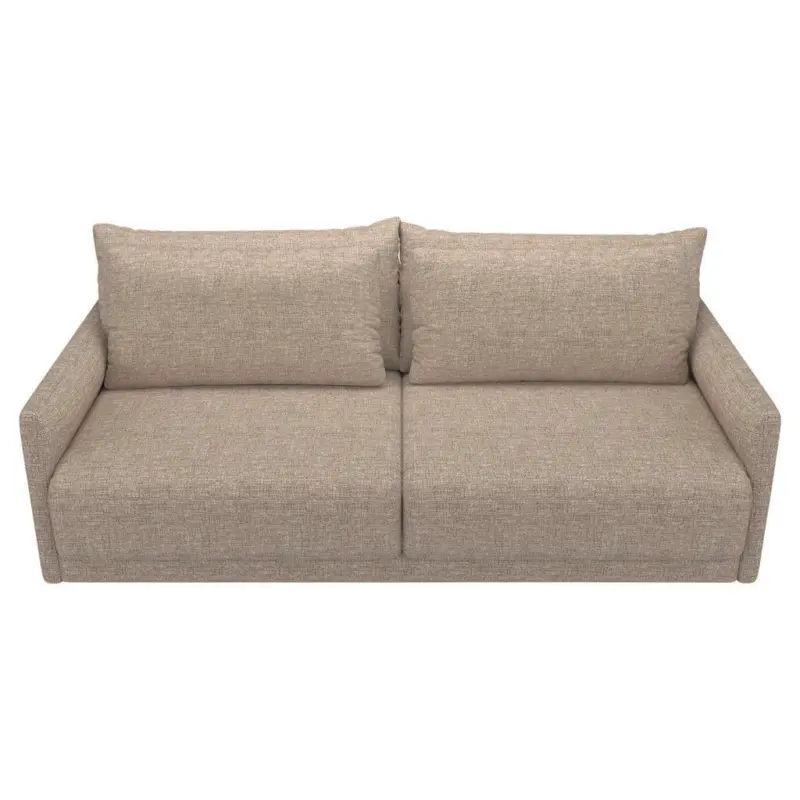 Schlafsofa in Webstoff Hellbraun