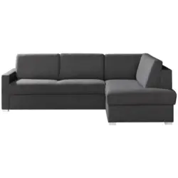 Ecksofa in Chenille Grau