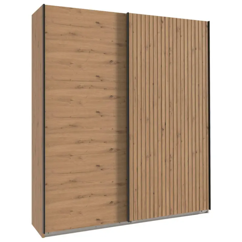Schwebetürenschrank in Eiche Artisan