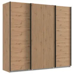 Schwebetürenschrank in Eiche Artisan