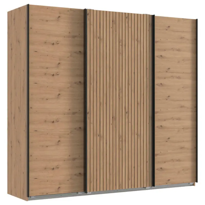 Schwebetürenschrank in Eiche Artisan