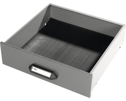 Schublade Küpper Hammerschlag-Silber 451x120x445 mm für Werkbank inkl. 2 Schubladenschienen