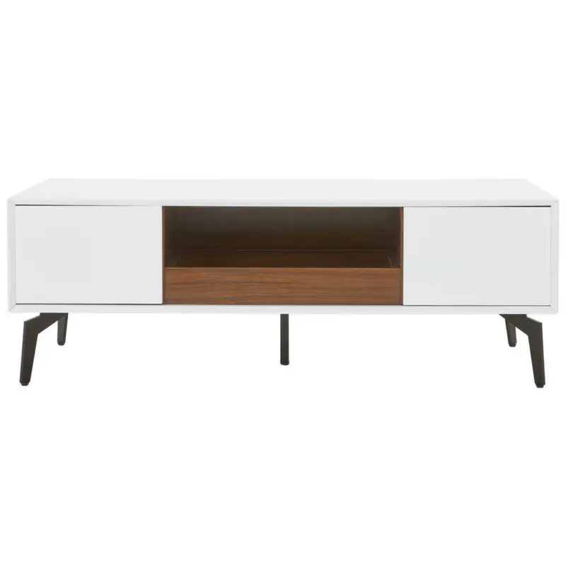 Couchtisch in Metall, Holzwerkstoff