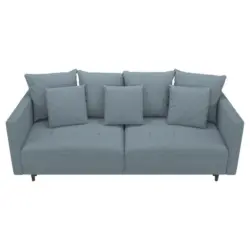 Schlafsofa in Webstoff Türkis
