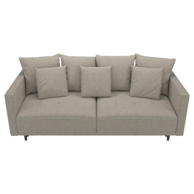 Schlafsofa in Webstoff Beige