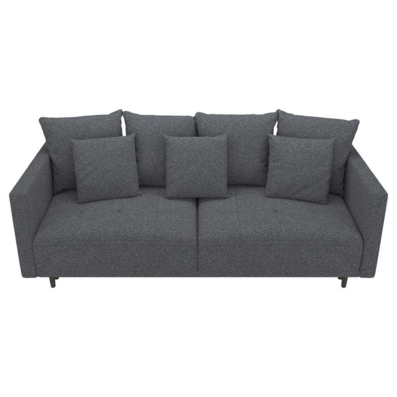 Schlafsofa in Webstoff Dunkelgrau