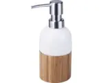 Hornbach Seifenspender Form & Style Curetta Keramik mit Bambus weiß braun