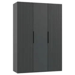 Drehtürenschrank in Graphitfarben