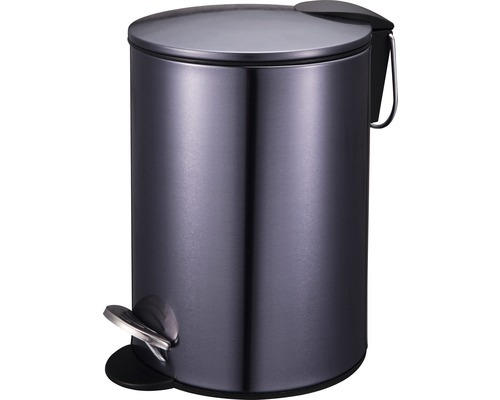 Treteimer basano Acerno Ø 16,8 cm schwarz satiniert 3 Liter