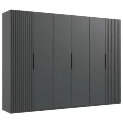 Drehtürenschrank in Graphitfarben