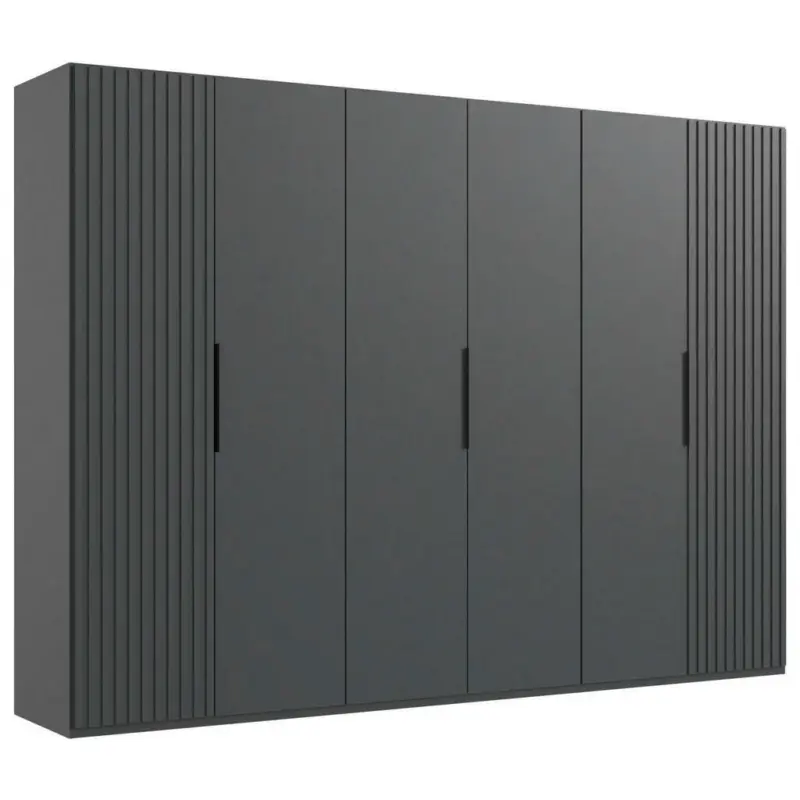 Drehtürenschrank in Graphitfarben