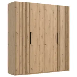 Drehtürenschrank in Eiche Artisan