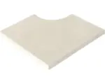 Hornbach Poolumrandung Beckenrandstein Aquitaine Innenwinkel für Radius 15 cm Betonweiß 49,5/49,5 x 31 x 3,2 cm