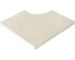 Poolumrandung Beckenrandstein Aquitaine Innenwinkel für Radius 15 cm Betonweiß 49,5/49,5 x 31 x 3,2 cm
