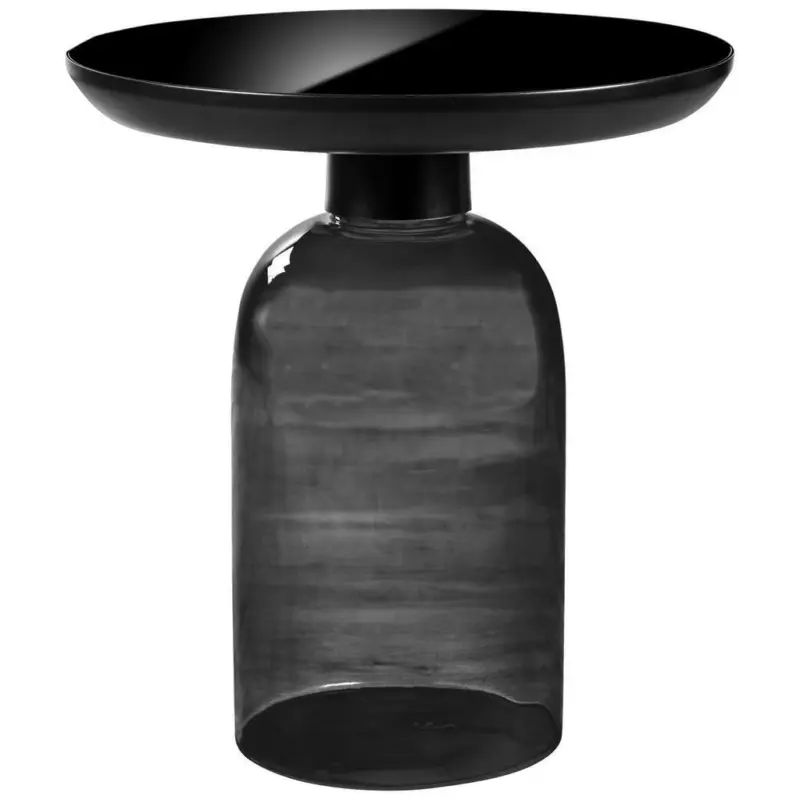 Beistelltisch in Metall, Glas 50/50/56 cm