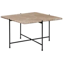 Couchtisch in Metall, Stein 50/50/45 cm