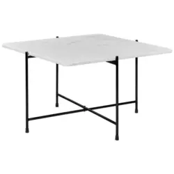 Couchtisch in Metall, Stein 50/50/45 cm