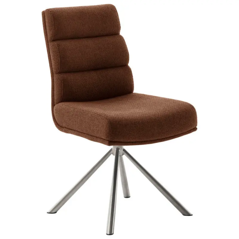 Stuhl in Edelstahl Webstoff