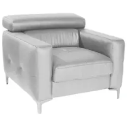 Sessel in Flachgewebe Hellgrau