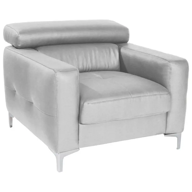 Sessel in Flachgewebe Hellgrau