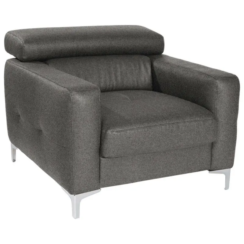 Sessel in Flachgewebe Braun, Grau