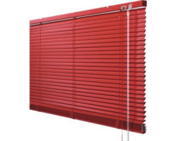 Soluna Alu-Jalousie 50x170 cm rot mit 20% mehr Lamellen zur besseren Verdunkelung