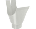 Hornbach Zambelli Rinnenstutzen Stahl rund Grauweiss RAL 9002 NW 153 mm Ablauf 100 mm
