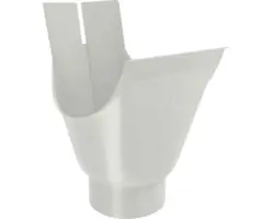 Zambelli Rinnenstutzen Stahl rund Grauweiss RAL 9002 NW 153 mm Ablauf 100 mm