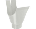 Hornbach Zambelli Rinnenstutzen Stahl rund Grauweiss RAL 9002 NW 127 mm Ablauf 80 mm