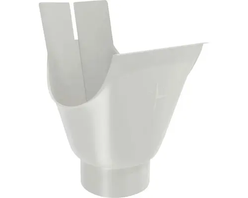 Zambelli Rinnenstutzen Stahl rund Grauweiss RAL 9002 NW 127 mm Ablauf 80 mm