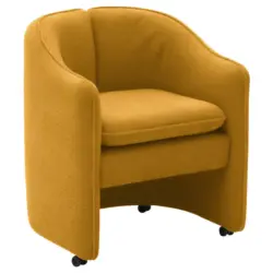 Sessel in Mikrofaser Dunkelgelb