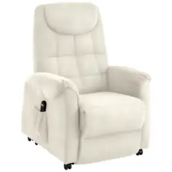 Fernsehsessel in Mikrofaser Weiß