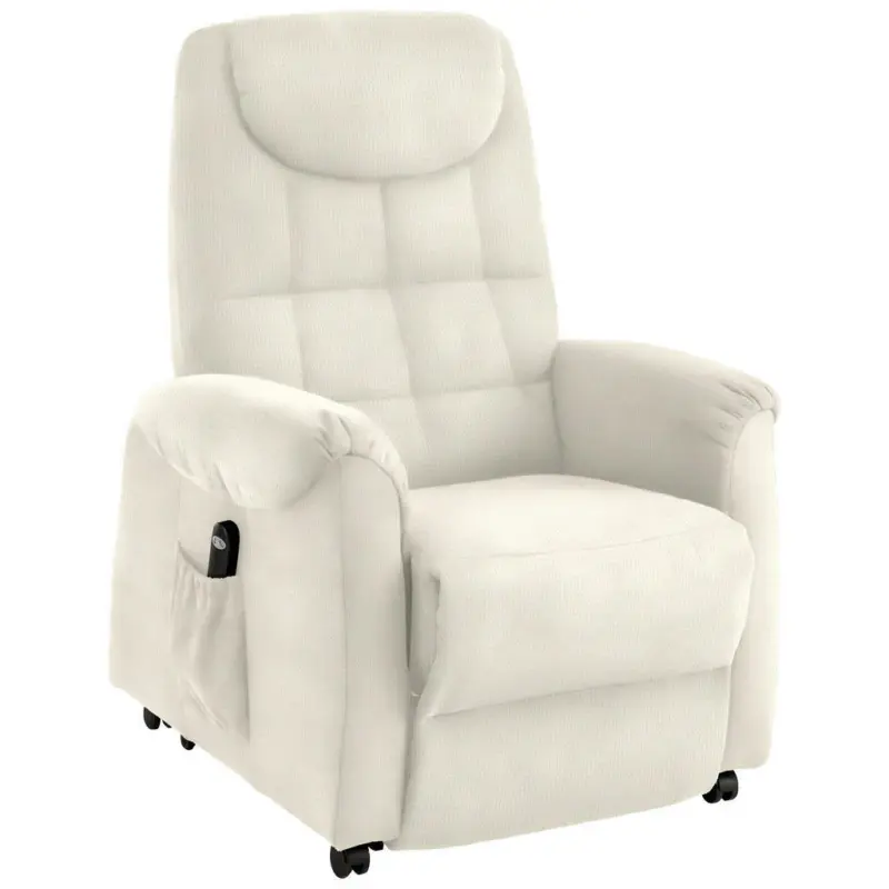 Fernsehsessel in Mikrofaser Weiß