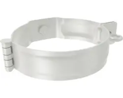 Zambelli Rohrschelle mit Schlagstift Stahl Grauweiss RAL 9002 NW 80 mm