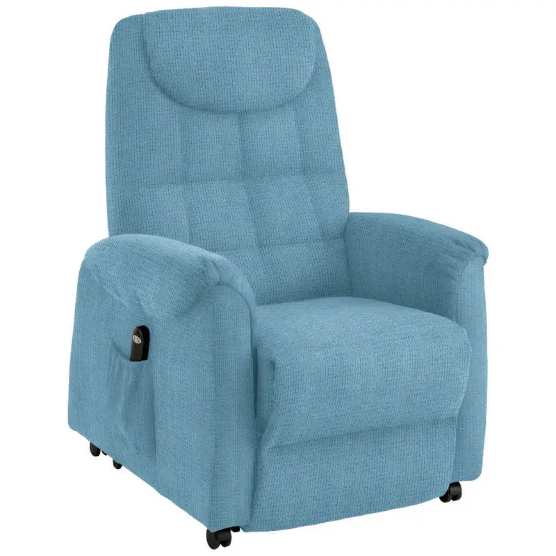 Fernsehsessel in Mikrofaser Hellblau