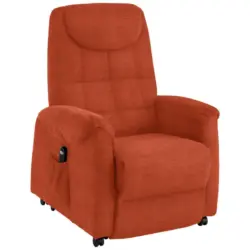 Fernsehsessel in Mikrofaser Orange