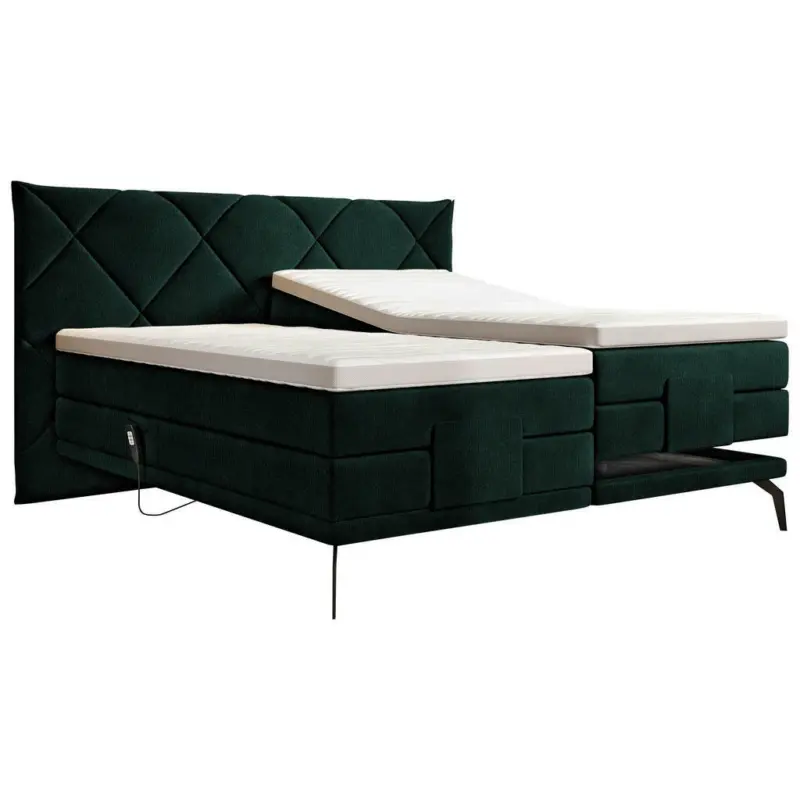 Boxspringbett 180/200 cm in Olivgrün