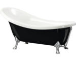 Hornbach Freistehende Ovale Badewanne Ottofond Jarwis 851511 174,5x83x39,5 cm weiß/schwarz